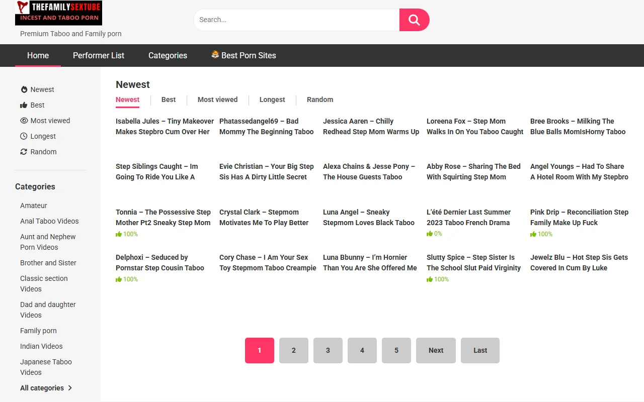 Screenshot of Thefamilysextube